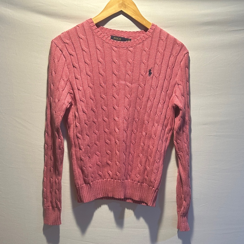 Polo by Ralph Lauren Pink Cable Knit Sweater